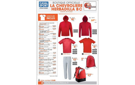 La Boutique Offcielle de l'HERBADILLA Basket est désormais en ligne !